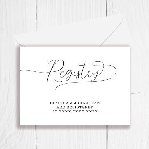 Simple Registry Bridal Shower Enclosure Card