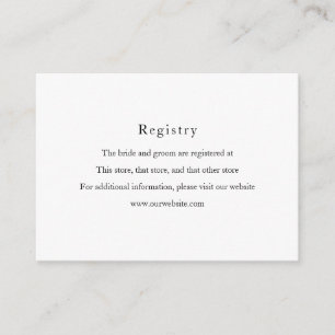 Simple registry card