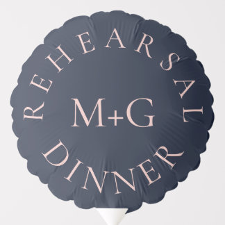 SIMPLE REHEARSAL DINNER OXFORD BLUE AND BABY PINK BALLOON