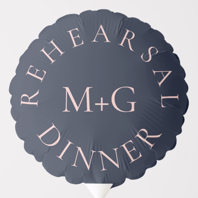 SIMPLE REHEARSAL DINNER OXFORD BLUE AND BABY PINK BALLOON (Front)