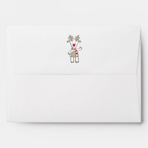 Simple Reindeer White Envelope