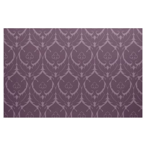 Simple Renaissance Damask, Aubergine Fabric