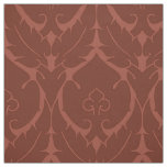 Simple Renaissance Damask, Dark Red Fabric