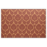 Simple Renaissance Damask, Red on Tawny Fabric