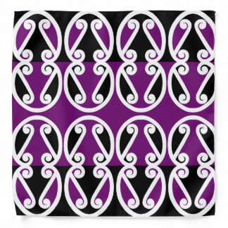 Simple Repeat Maori Purple Bandana