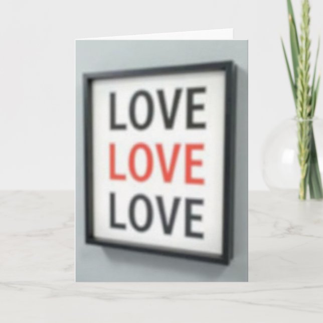 Simple Repeated Love Card (Front)