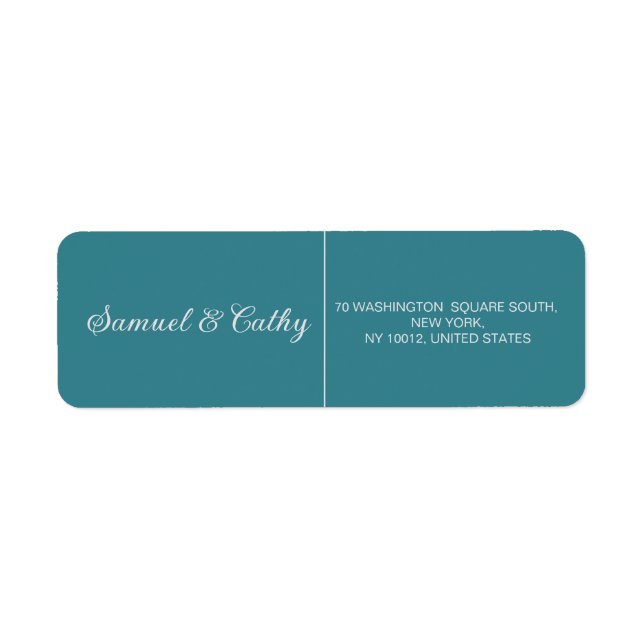 Simple Replace Name & Address Label (Front)