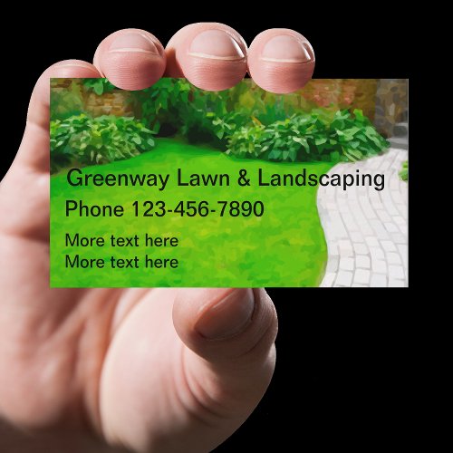 Simple Residential Lawn Landscaping Business Card