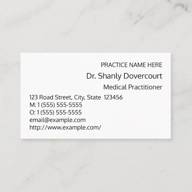 Simple, Respectable & Humble Business Card (Front)