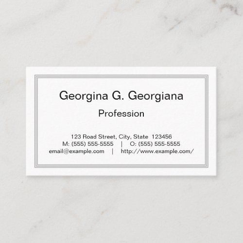 Simple Respectable Professional Business Card