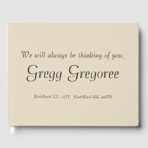 Simple & Respectable Sympathy Guestbook