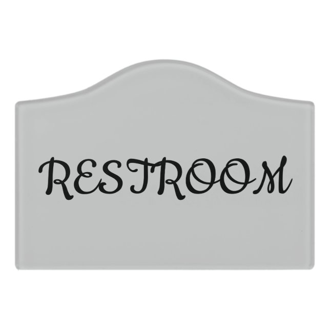 Simple Restroom Bathroom WC Toilet  Door Sign (Small Crest Front)