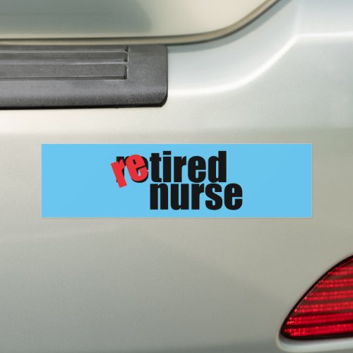 simple retired nurse bumper sticker