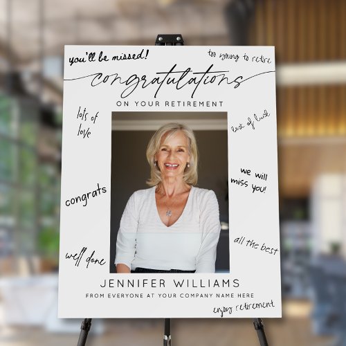 Simple Retirement Congratulations Photo Signature