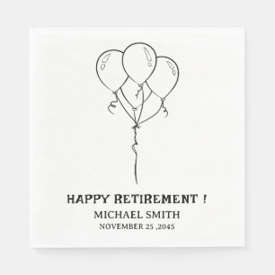 Simple Retirement Party Napkins