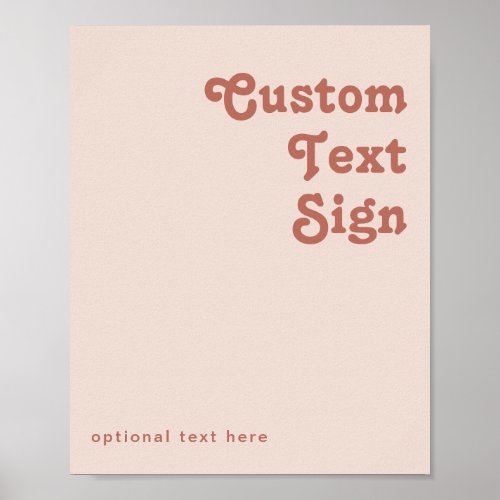Simple Retro  Blush Pink Cards and Gifts Custom Poster