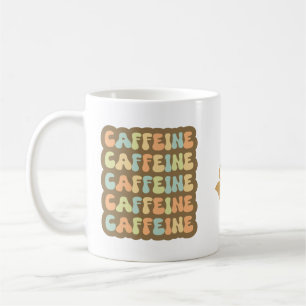 Simple Retro Caffeine Groovy Color Vintage Golden Coffee Mug