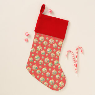 Simple Retro Christmas Ornament Pattern Christmas Stocking