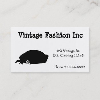 Simple Retro Fashion Artwork Vintage Inspired Business Card by camcguire at Zazzle
