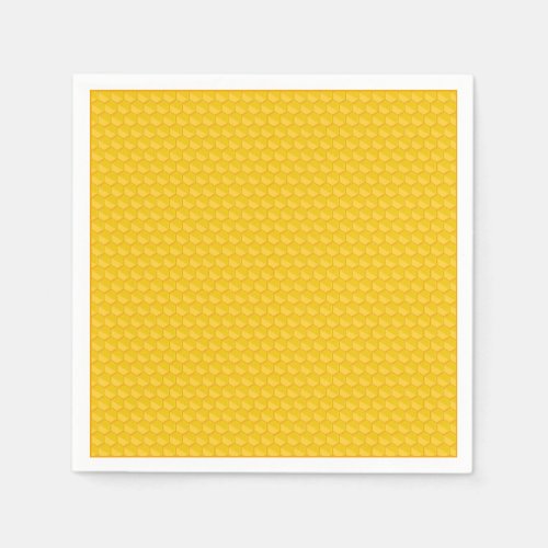 Simple Retro Honeycomb Gold Napkins