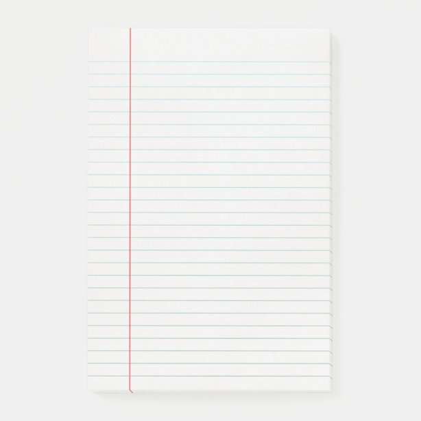 Lined Paper Postit® Notes Zazzle