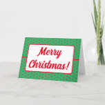 Simple Retro Merry Christmas Happy New Year Holiday Card