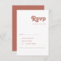 Simple Retro | Old Rose Song Request RSVP Card