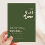 Simple Retro | Olive Green Nothing Fancy Wedding Invitation