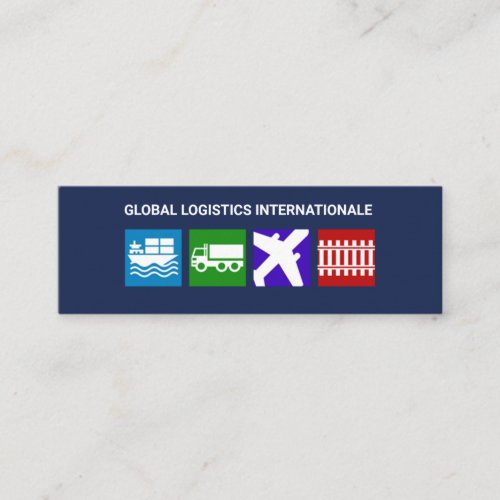Simple Retro Stylish Professional Logistics Mini Business Card