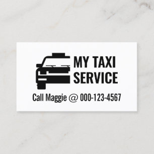 Simple Retro Taxi Car Driving Cab Business Card
