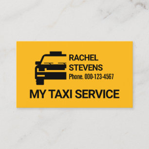 Simple Retro Taxi Car Driving Cab Business Card