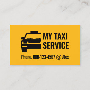 Simple Retro Taxi Car Driving Cab Business Card