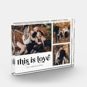 Simple Retro This is Love Collage Photo Block
