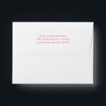 Simple Retro Typewriter Hot Pink Return Address Envelope<br><div class="desc">Simple Retro Typewriter Hot Pink Return Address envelope</div>
