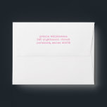 Simple Retro Typewriter Hot Pink Return Address Envelope<br><div class="desc">Simple Retro Typewriter Hot Pink Return Address envelope</div>