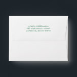 Simple Retro Typewriter Kelly Green Return Address Envelope<br><div class="desc">Simple Retro Typewriter Kelly Green Return Address envelope</div>