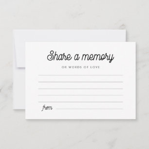 Simple Retro typography Share a memory Note Card
