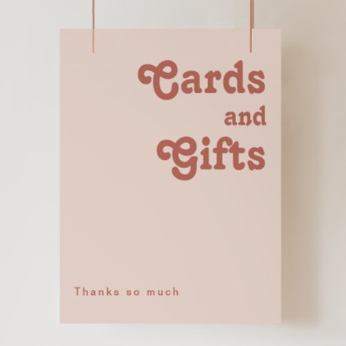 Simple Retro Vibes  Blush Pink Cards and Gifts Poster