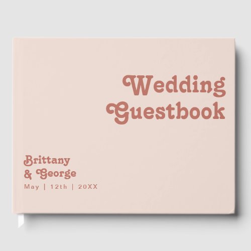 Simple Retro Vibes | Blush Pink Wedding Guestbook