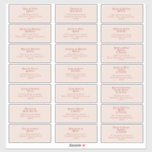 Simple Retro Vibes | Blush Wedding Guest Address Sticker<br><div class="desc">This simple retro vibes | blush wedding guest address sticker is perfect for your classic funky vintage earth tones wedding. The design features a minimalist hippie rustic boho font. The neutral southwest desert color palette and earthy bohemian mid-century lettering combine for a perfect, minimal modern western destination design. Feel free...</div>