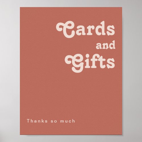 Simple Retro Vibes  Old Rose Cards and Gifts Poster