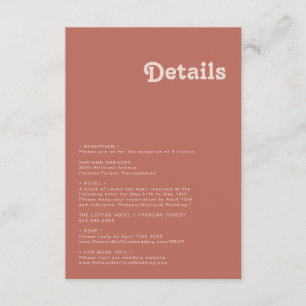 Simple Retro Vibes Old Rose Details Enclosure Card