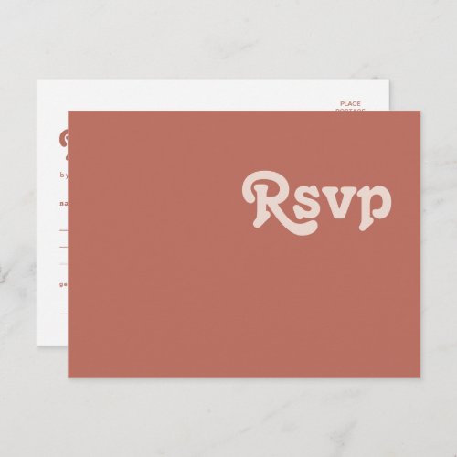 Simple Retro Vibes  Old Rose Song Request RSVP Postcard