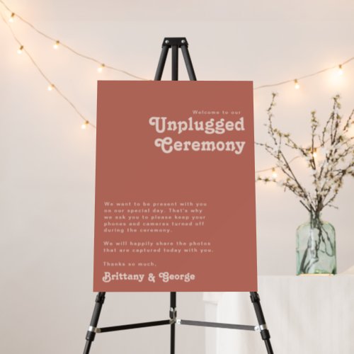 Simple Retro Vibes  Old Rose Unplugged Ceremony Foam Board