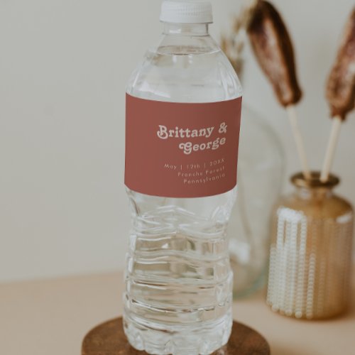 Simple Retro Vibes  Old Rose Water Bottle Label