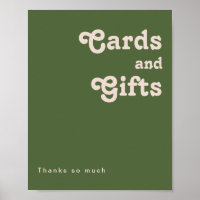 Simple Retro Vibes | Olive Green Cards and Gifts