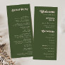 Simple Retro Vibes | Olive Green Wedding Program