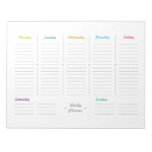 Simple Retro Weekly Planner Notepad at Zazzle