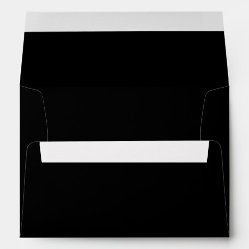 Simple Return Address Black Wedding Invitation Envelope