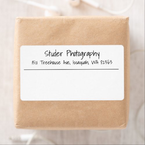 Simple Return Address Business Shipping Label